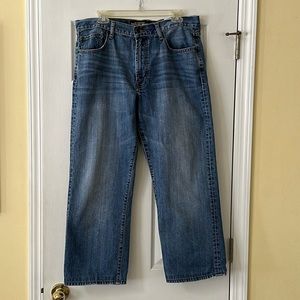 Lucky Brand Jeans Men’s 36X30 181 Relaxed Straight Fit Medium Wash Blue Denim